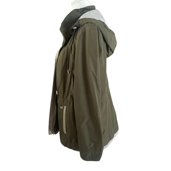 Intl d.e.t.a.i.l.s Womens XL Zip Front Jacket Dark Army Green Polyester - Picture 4 of 7